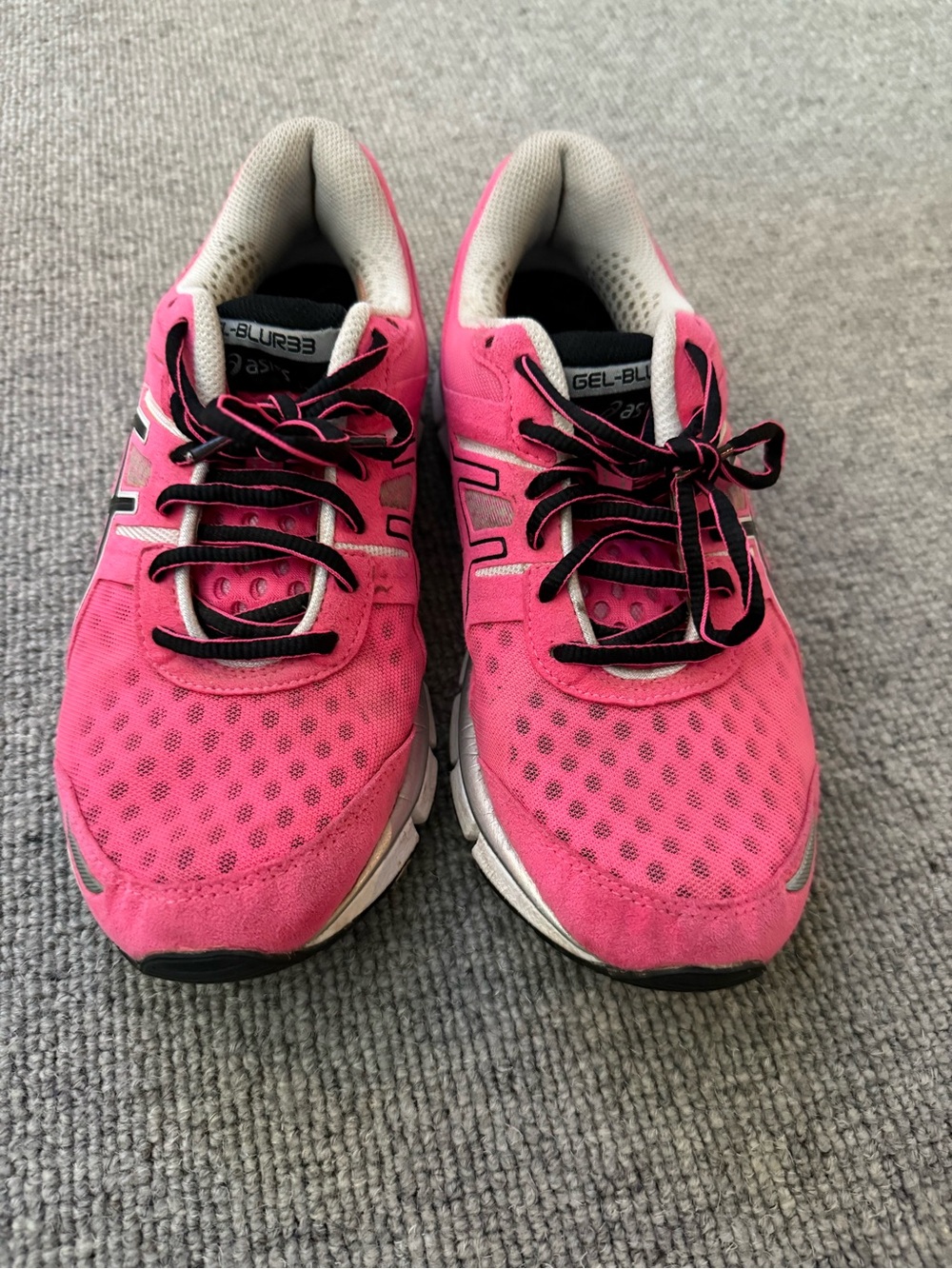 ASICS Women's Hot Pink and Black Athletic Running Shoes